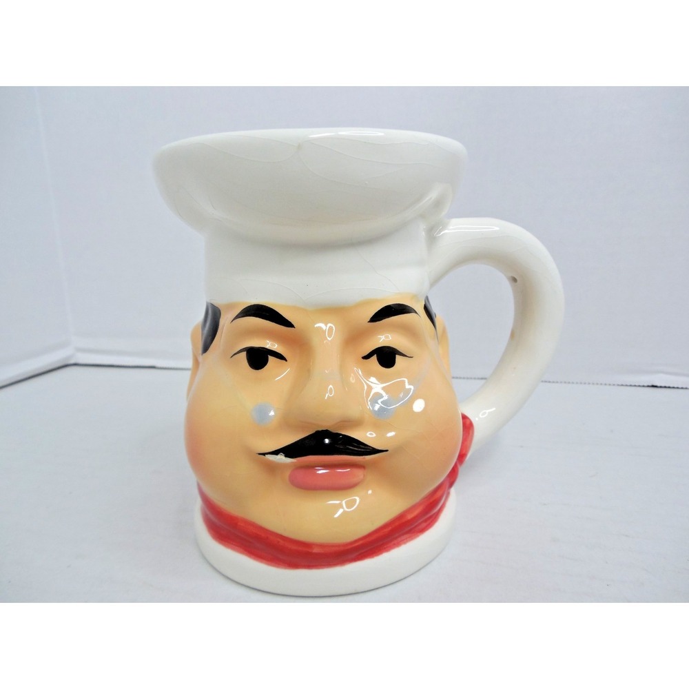 Casa Vero by Ack Coffee / Tea Mug Chef's Head / Hand painted / 12 oz